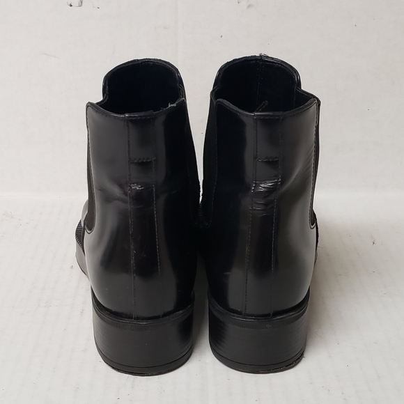 PRADA - Chelsea Black Leather Ankle Boots - Picture 4 of 7